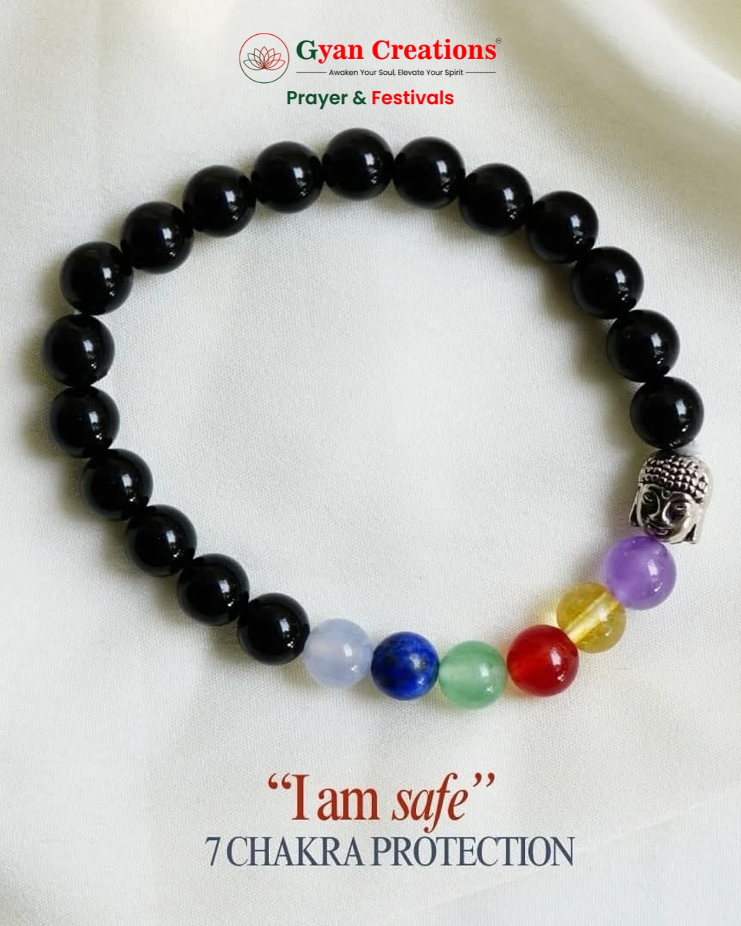 7 chakra protection bracelet image